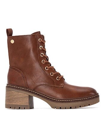 Bottines femme style militaire à lacets