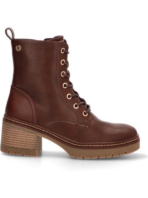 Bottines femme style militaire à lacets - Kiabi