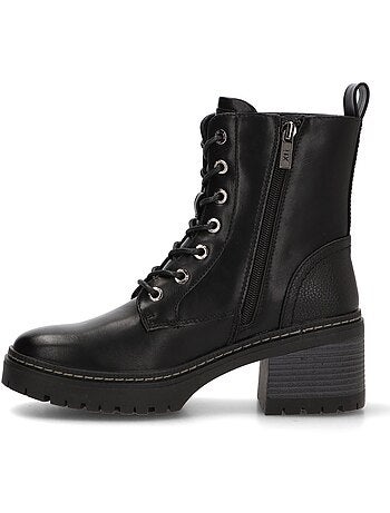 Bottines femme style militaire à lacets