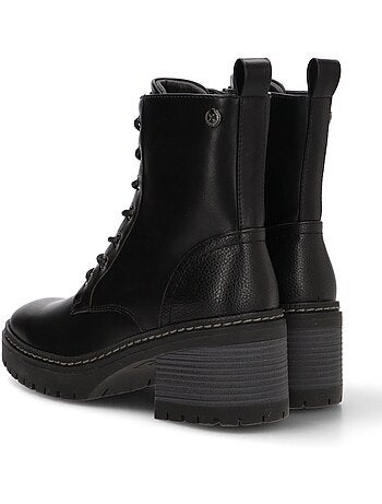 Bottines femme style militaire à lacets