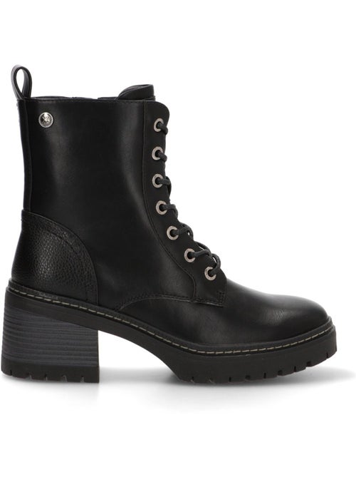 Bottines femme style militaire à lacets - Kiabi