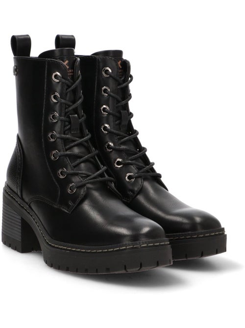 Bottines femme style militaire à lacets - Kiabi
