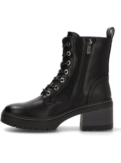 Bottines femme style militaire à lacets - Kiabi