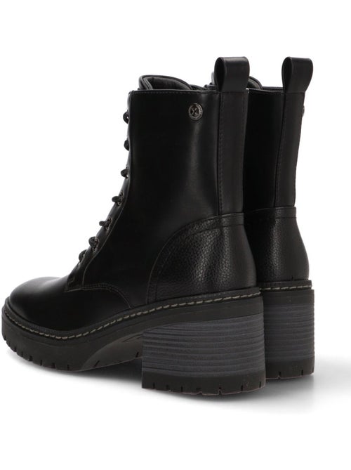 Bottines femme style militaire à lacets - Kiabi
