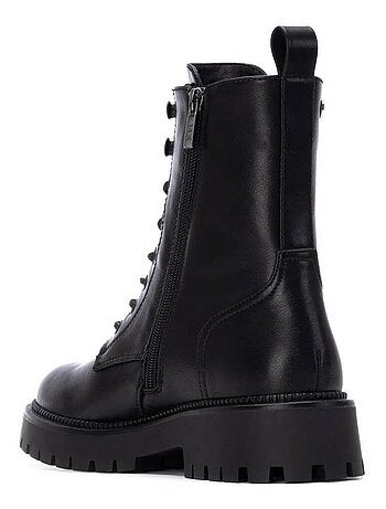 Bottines femme style militaire à lacets