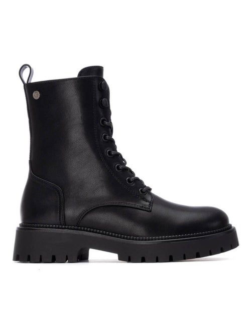 Bottines femme style militaire à lacets - Kiabi