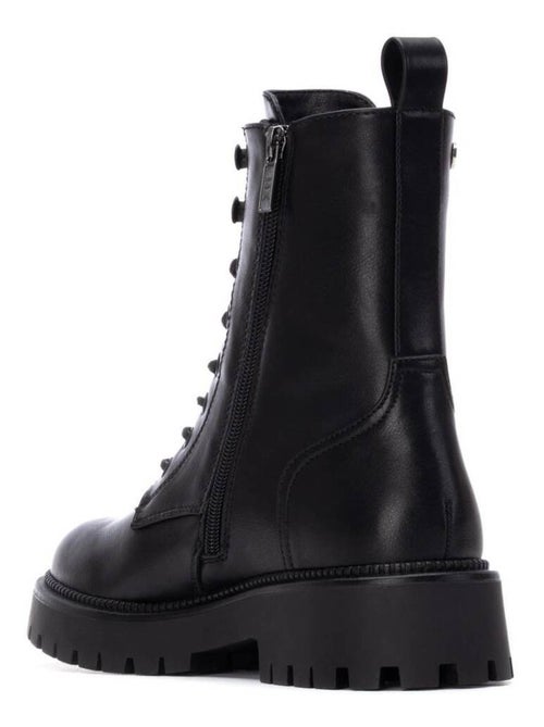 Bottines femme style militaire à lacets - Kiabi