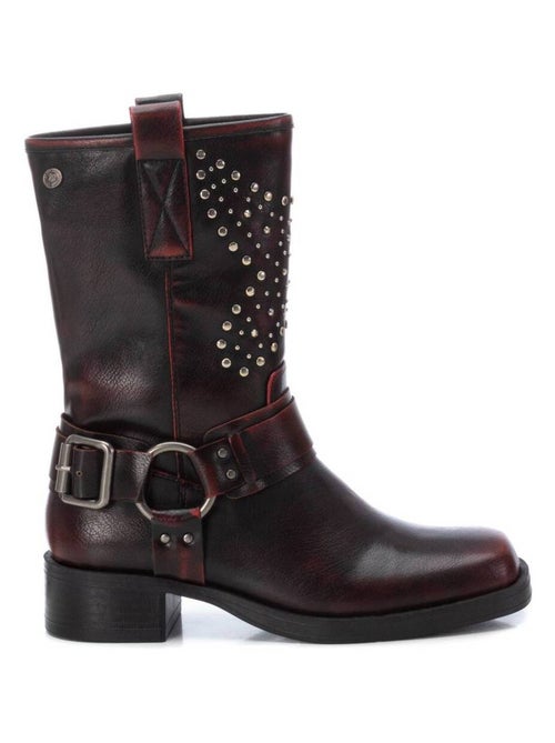 Bottines femme style motard à fermeture éclair - Kiabi
