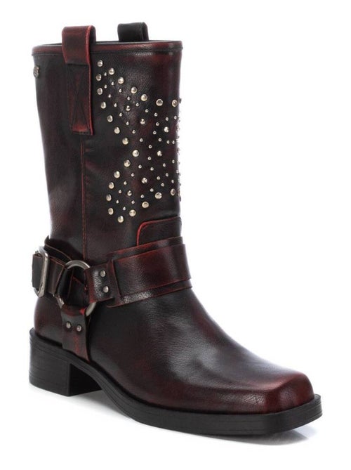 Bottines femme style motard à fermeture éclair - Kiabi