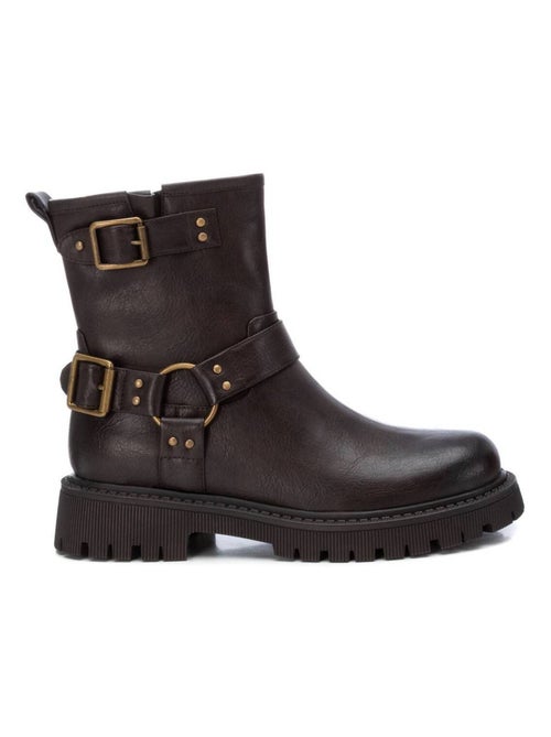 Bottines femme style motard à fermeture éclair - Kiabi Bottines femme style motard à fermeture éclair - Kiabi