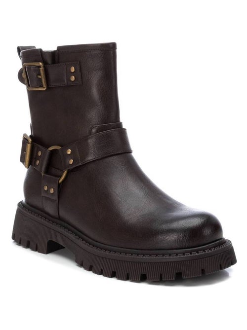Bottines femme style motard à fermeture éclair - Kiabi Bottines femme style motard à fermeture éclair - Kiabi