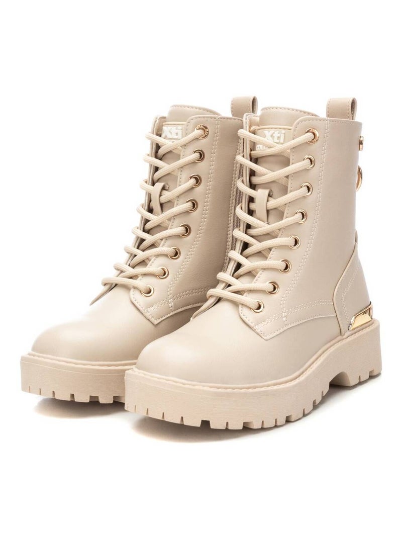 Bottines fillettes à fermeture éclair Beige - Kiabi