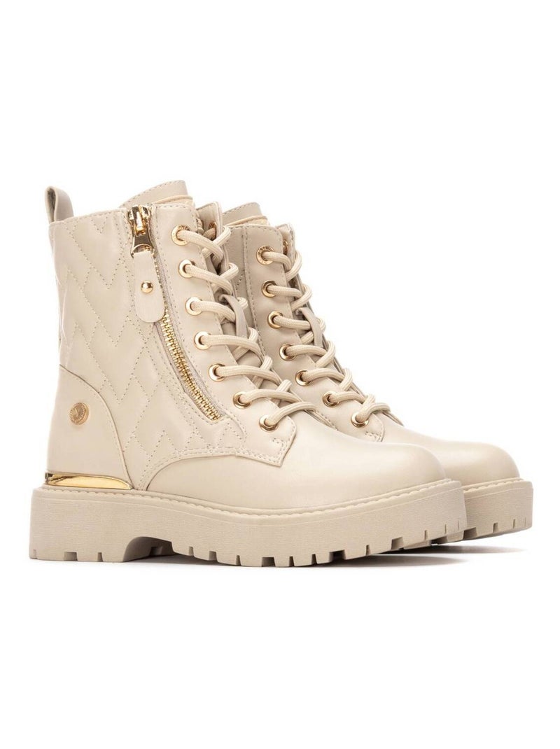 Bottines fillettes à fermeture éclair Beige - Kiabi