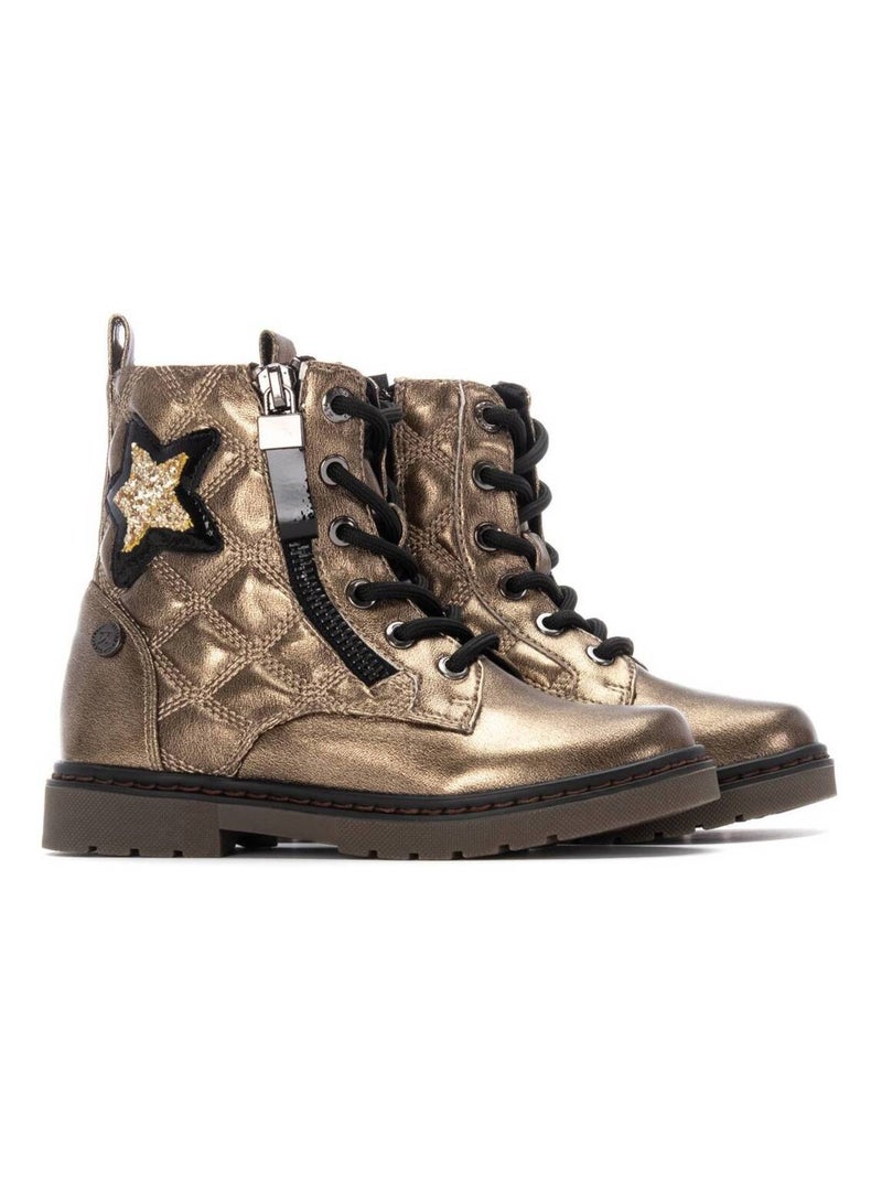 Bottines fillettes à fermeture éclair Bronze - Kiabi