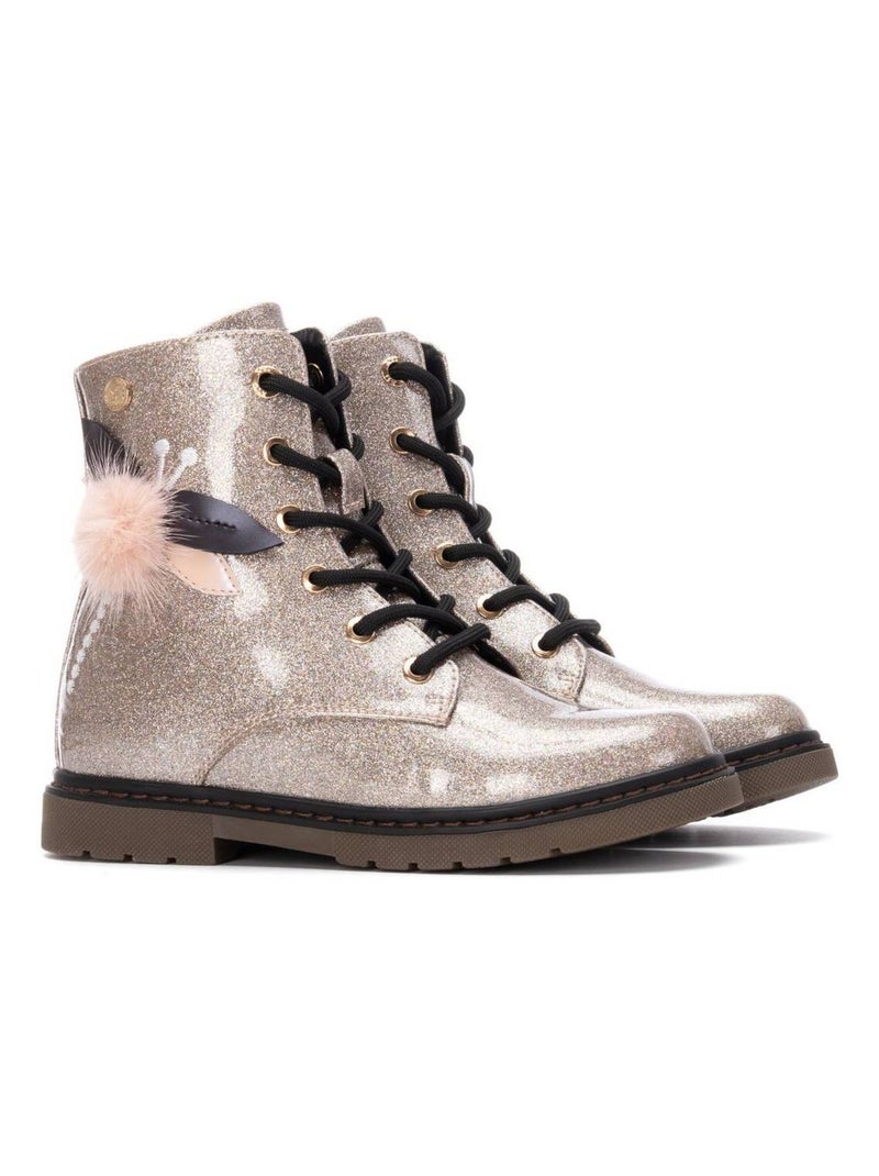 Bottines fillettes à fermeture éclair Crème - Kiabi