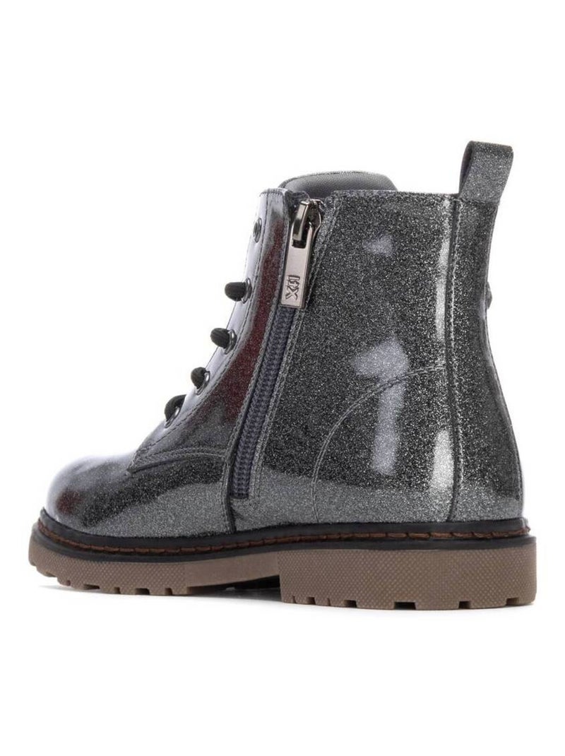 Bottines fillettes à fermeture éclair Gris Gris - Kiabi