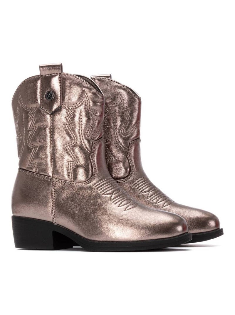 Bottines fillettes à fermeture éclair Gris Gris - Kiabi