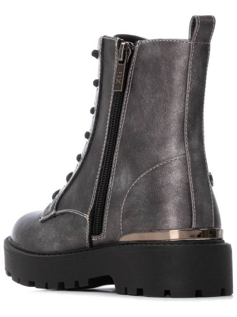 Bottines fillettes à fermeture éclair Gris Gris - Kiabi