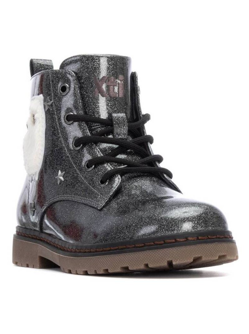 Bottines fillettes à fermeture éclair Gris Gris - Kiabi