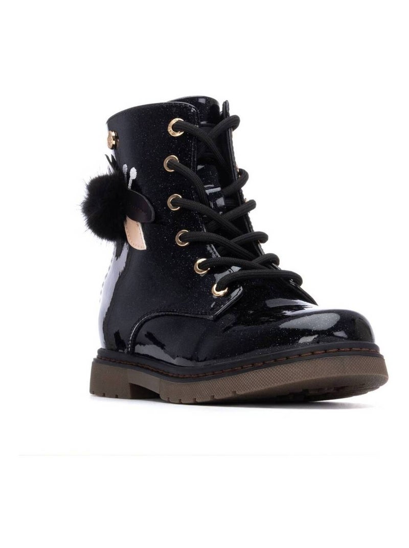 Bottines fillettes à fermeture éclair Noir - Kiabi