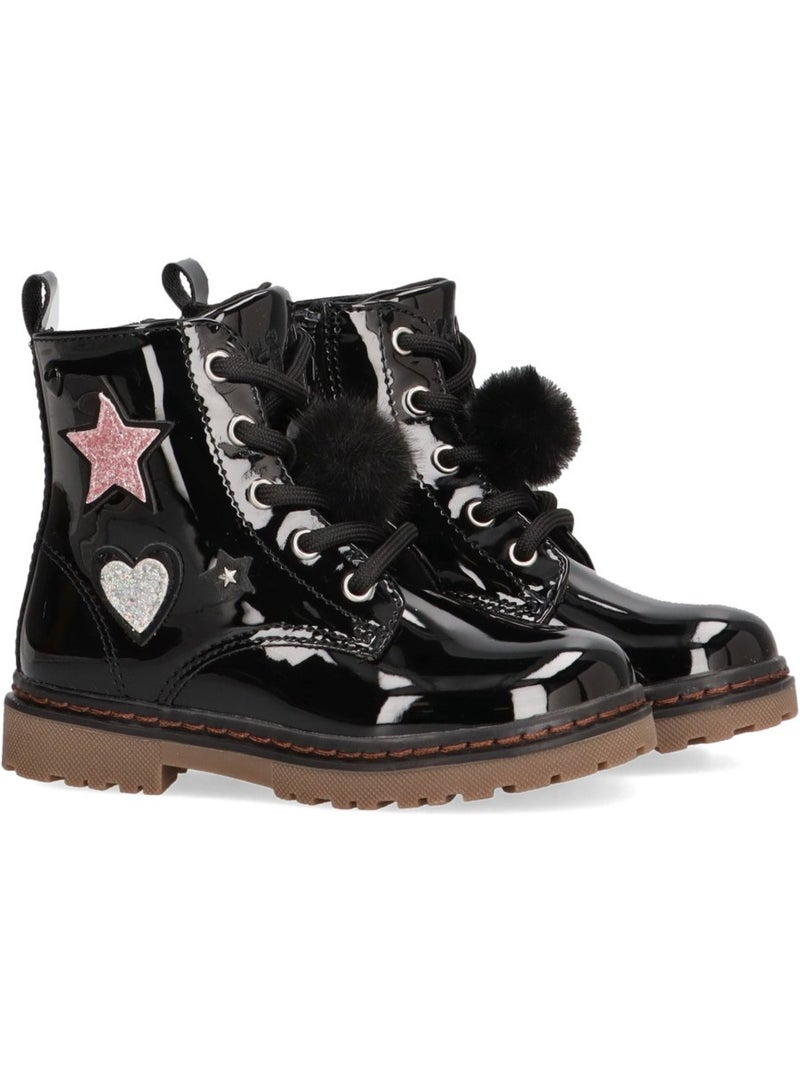 Bottines fillettes à fermeture éclair Noir - Kiabi