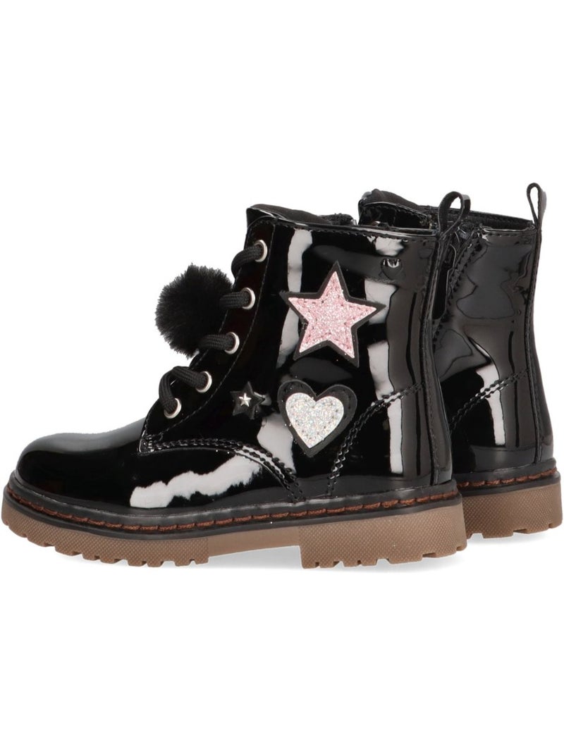 Bottines fillettes à fermeture éclair Noir - Kiabi
