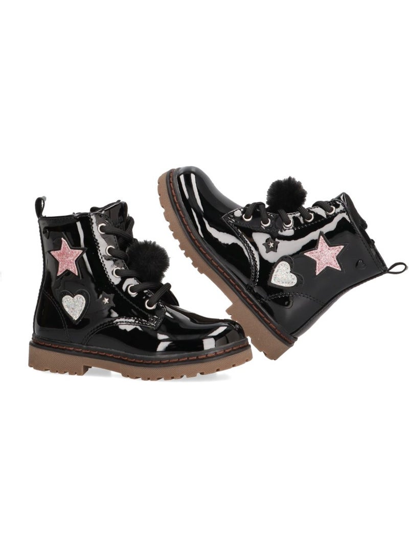 Bottines fillettes à fermeture éclair Noir - Kiabi