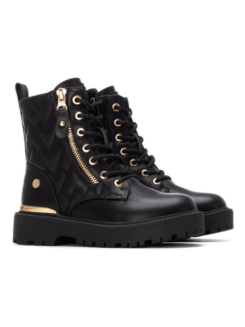Bottines fillettes à fermeture éclair Noir - Kiabi