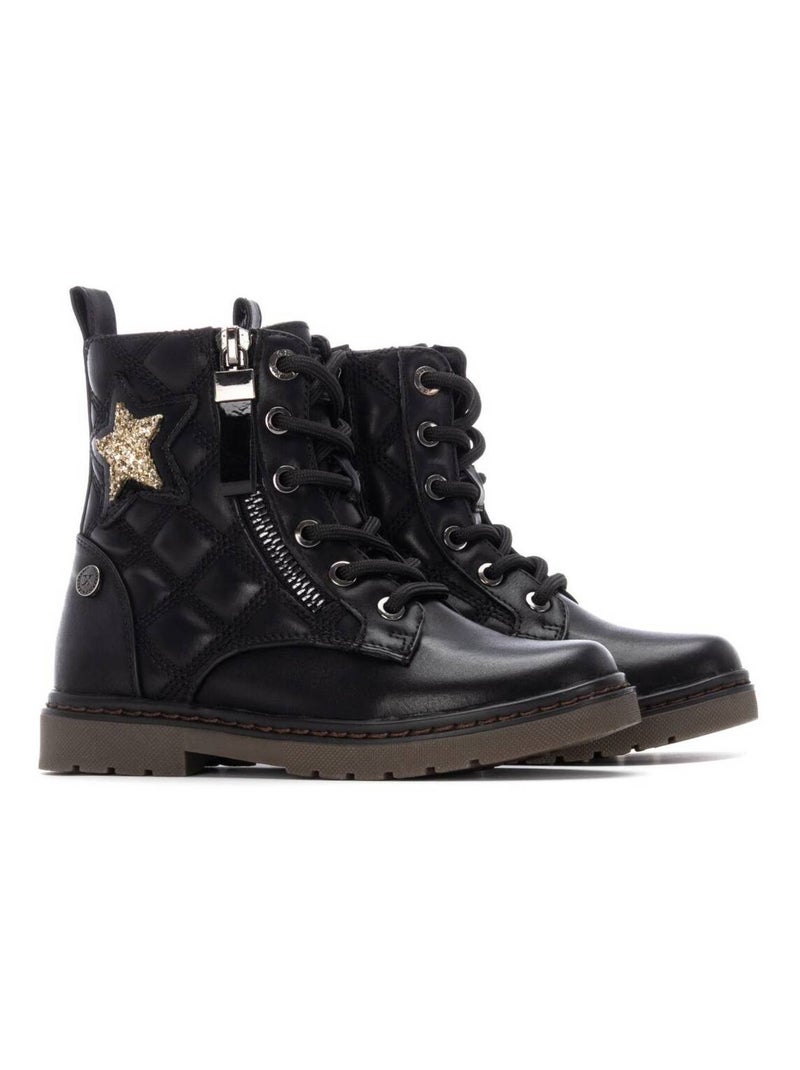 Bottines fillettes à fermeture éclair Noir - Kiabi