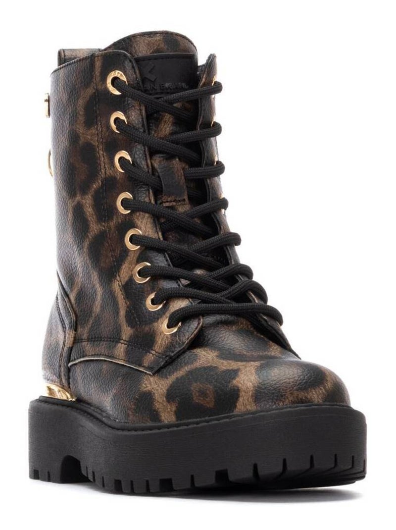 Bottines fillettes à fermeture éclair Noir Marron - Kiabi