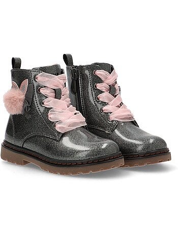 Bottines fillettes métallisées