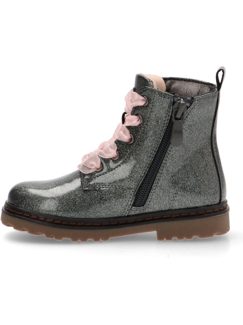 Bottines fillettes métallisées Gris - Kiabi