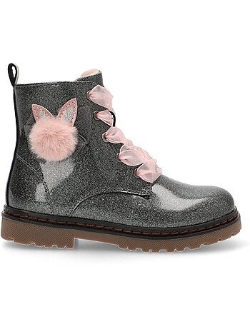 Bottines fillettes métallisées