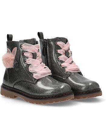 Bottines fillettes métallisées