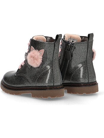 Bottines fillettes métallisées