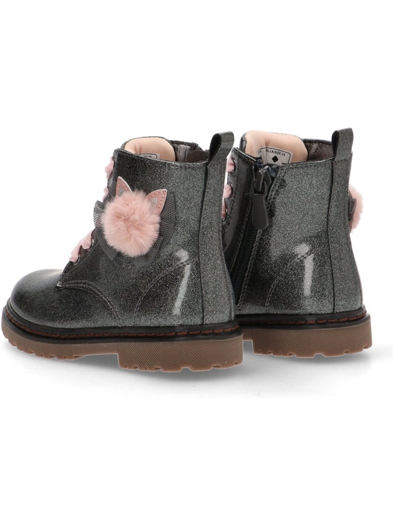 Bottines fillettes métallisées Gris Gris - Kiabi