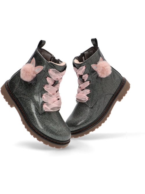 Bottines fillettes métallisées - Kiabi Bottines fillettes métallisées - Kiabi