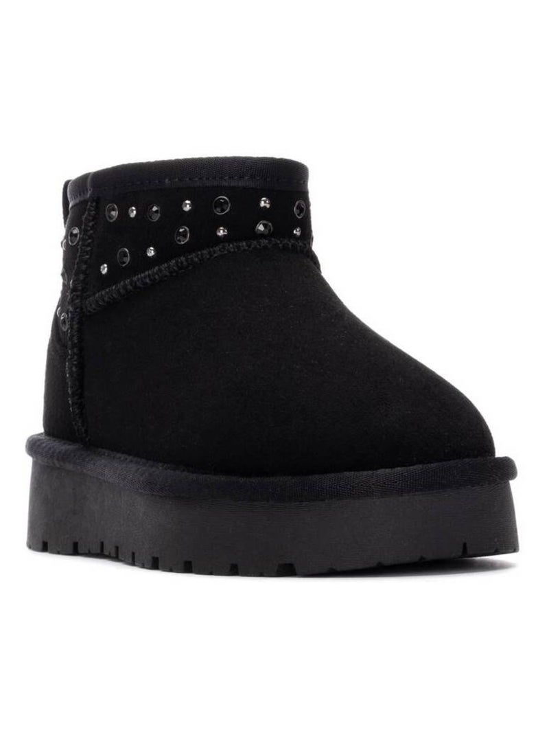 Bottines fillettes tige basse Noir - Kiabi