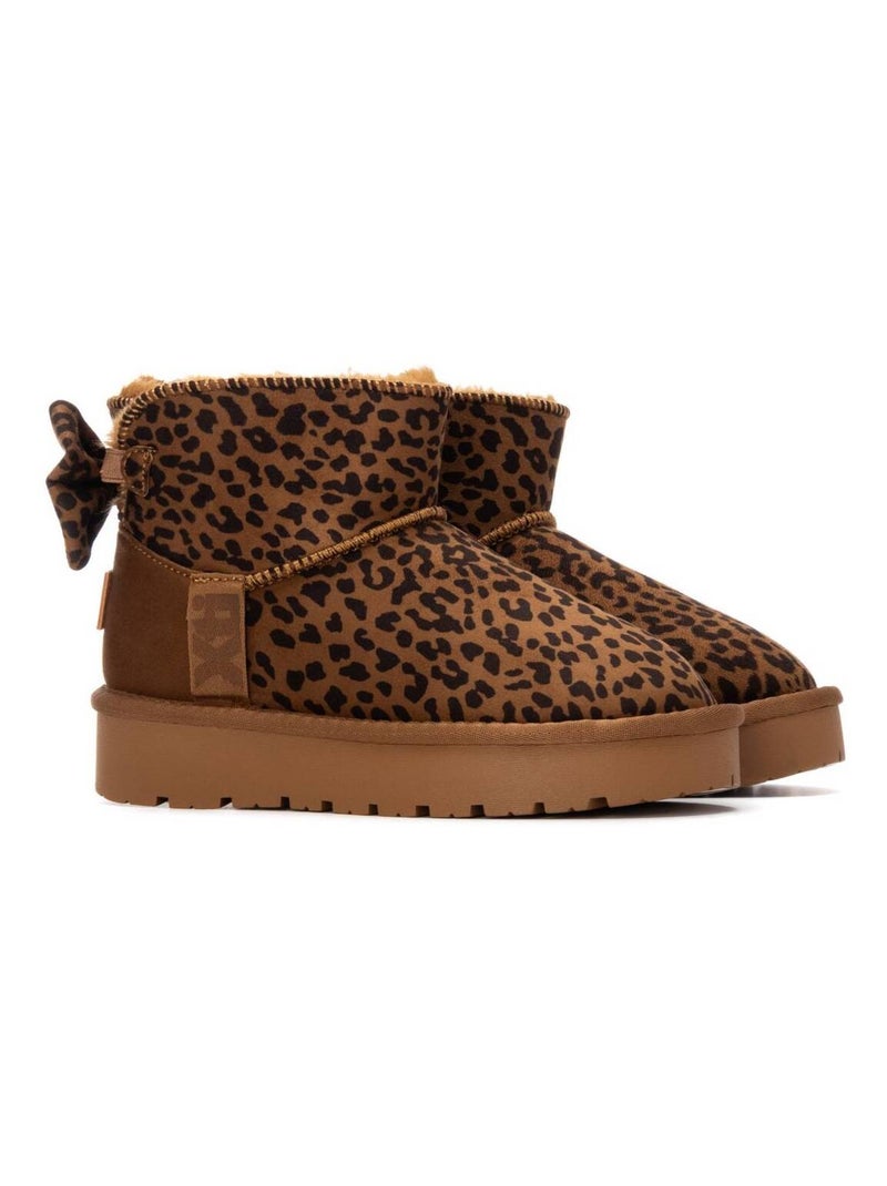 Bottines fillettes tige basse Noir Marron - Kiabi