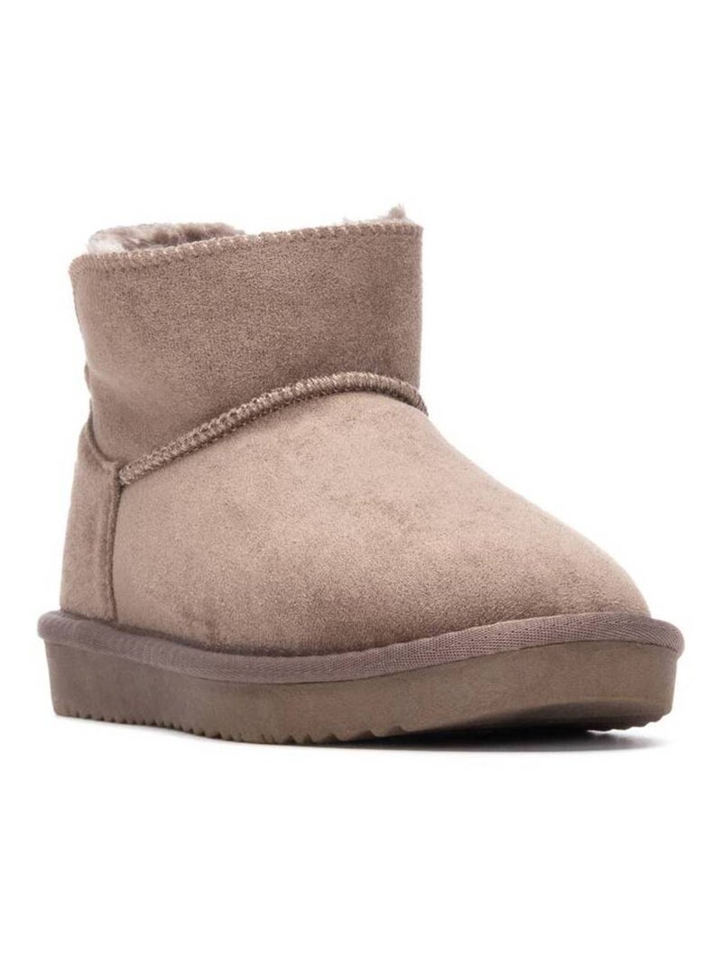Bottines fillettes tige basse Taupe - Kiabi