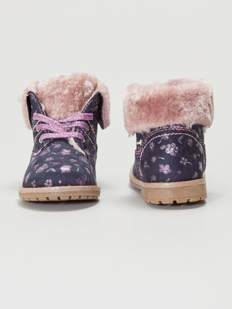 boots fille bleu marine