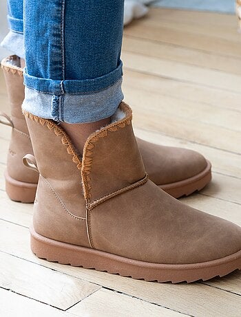 Bottines fourrées, légères, confortables , semelle mousse à mémoire de forme Isotoner
