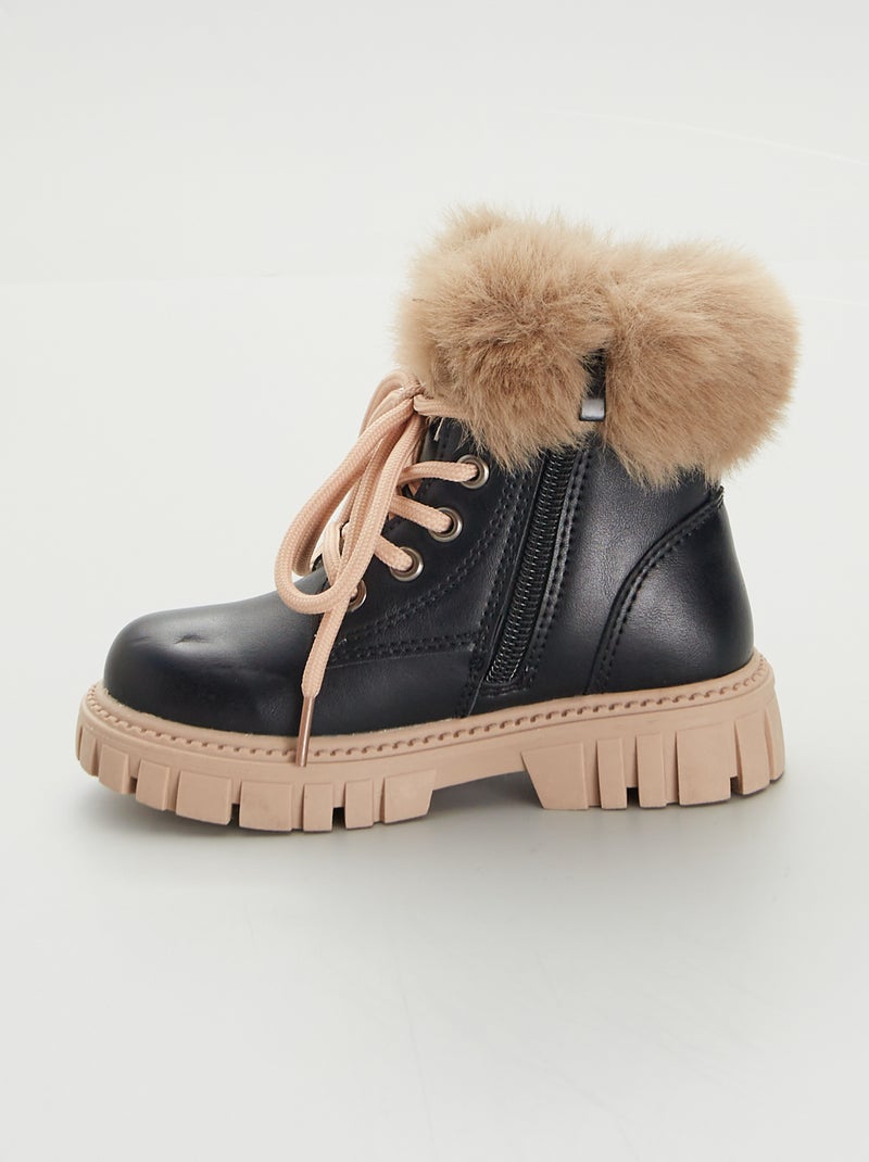 Bottines fourrées Noir - Kiabi