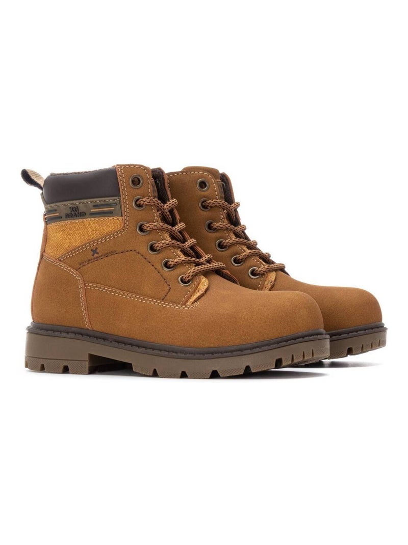 Bottines garçons à fermeture éclair Camel - Kiabi