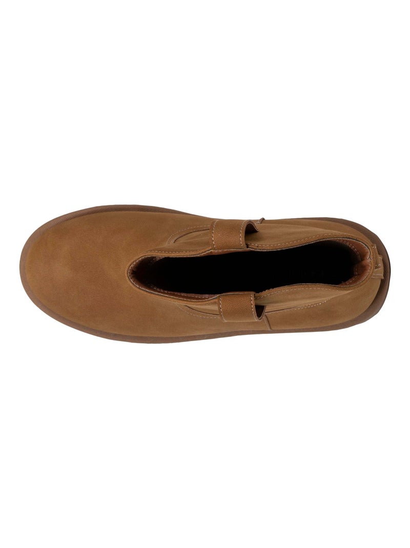 Bottines haute, confort à mémoire de forme  Isotoner Camel - Kiabi