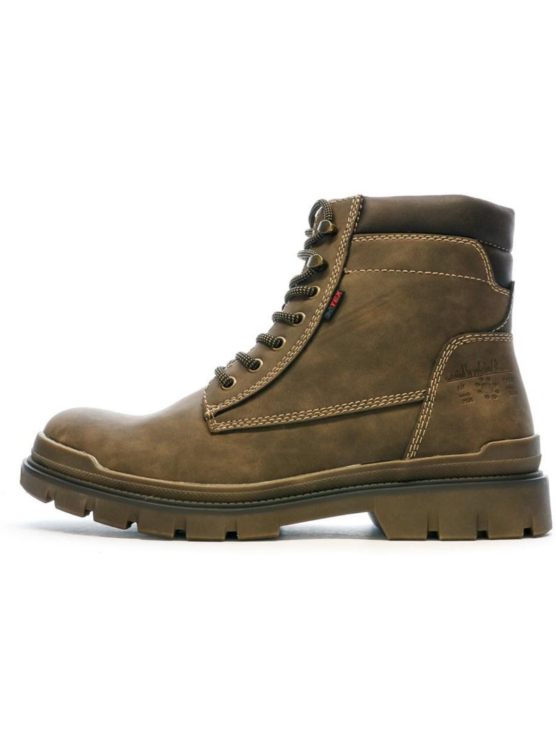 Bottines homme relife Marron cappuccino - Kiabi