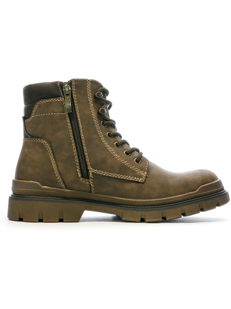 Bottines homme relife Marron cappuccino - Kiabi