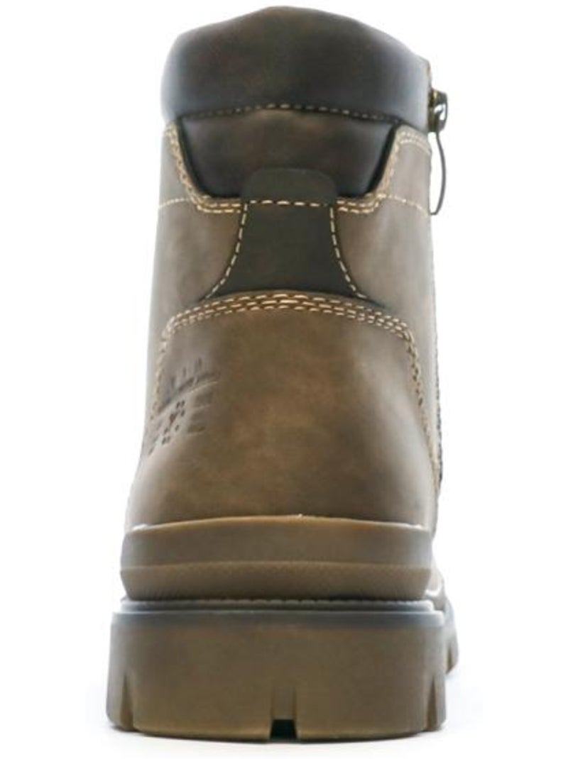 Bottines homme relife Marron cappuccino - Kiabi