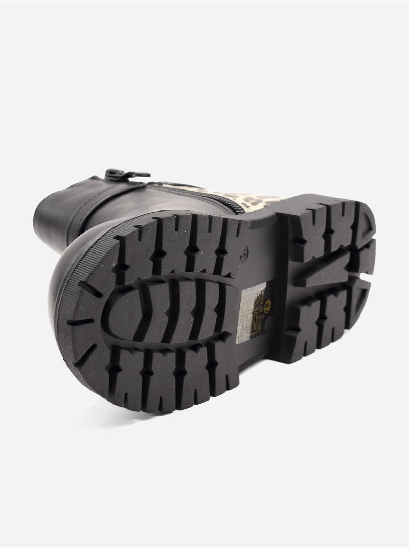 Bottines ? imprim?s Noir - Kiabi
