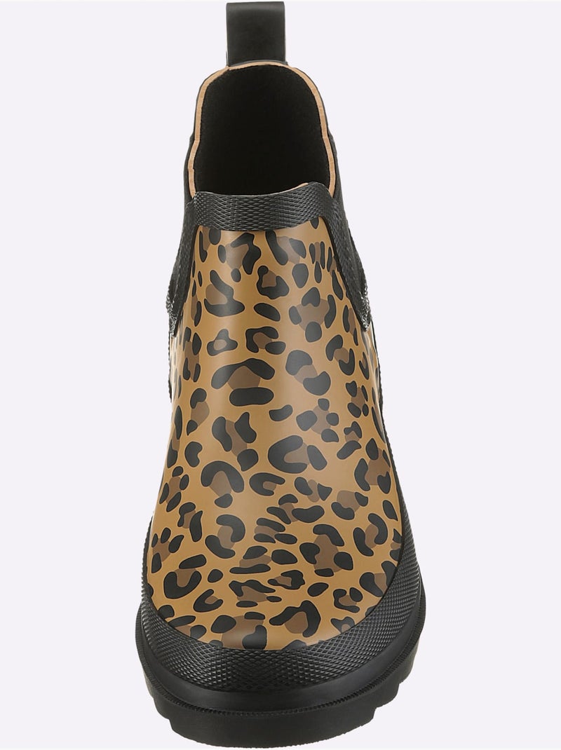 Bottines intérieur textile - taille standard - helline Noir Marron - Kiabi